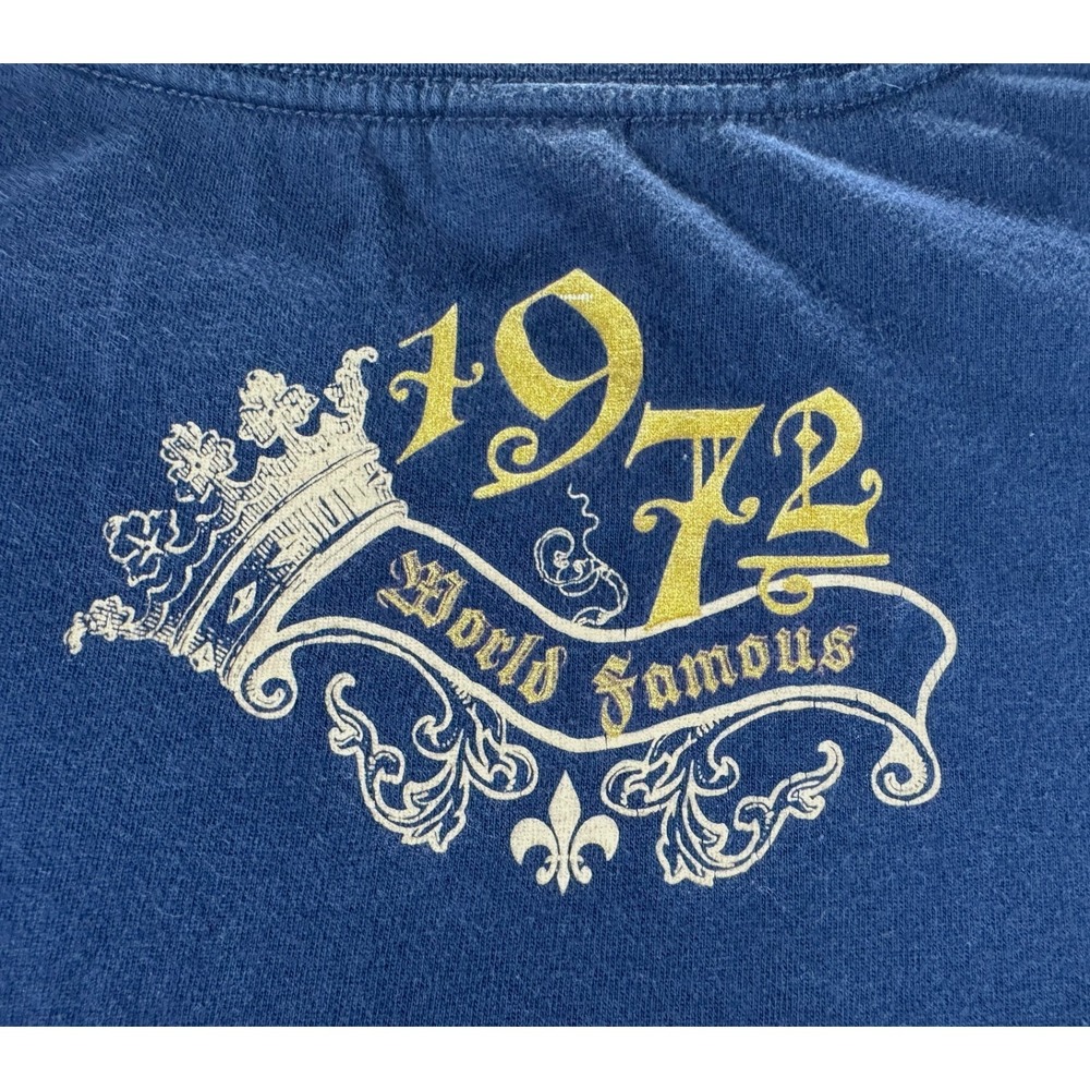 Ecko Unltd Gothic Logo T-Shirt Navy Blue Gold Vintage 2000s Y2K Mens 2XL - Picture 12 of 13